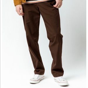 Mens Dickies 850 Brown Slim Taper Flex Pants - 32x30